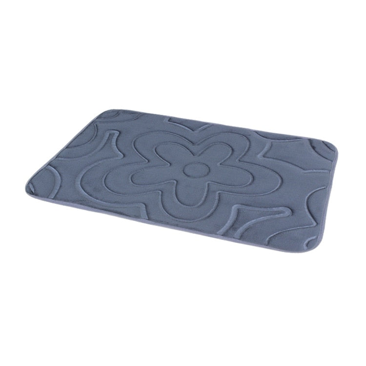 Cobblestone Embossed Bathroom Bath Mat Non-slip Bathtub Floor Rug Shower  Room Doormat Memory Foam Pad